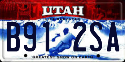 UT license plate B912SA