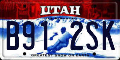 UT license plate B912SK