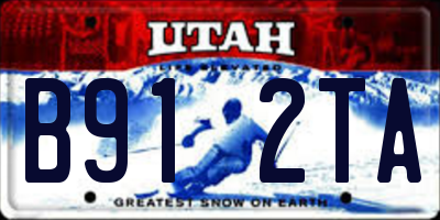 UT license plate B912TA