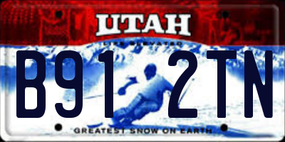 UT license plate B912TN