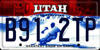 UT license plate B912TP