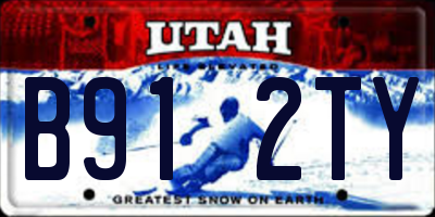 UT license plate B912TY