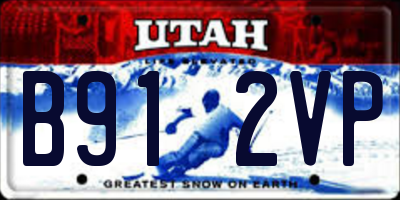 UT license plate B912VP