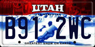 UT license plate B912WC