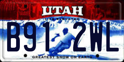 UT license plate B912WL