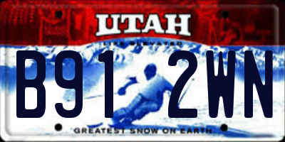 UT license plate B912WN