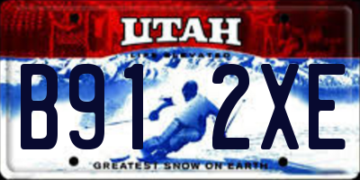 UT license plate B912XE