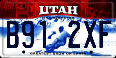 UT license plate B912XF