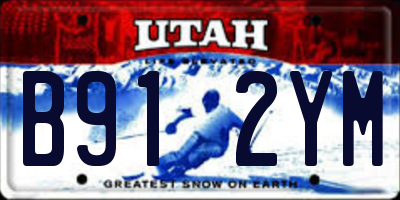 UT license plate B912YM