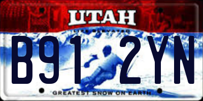 UT license plate B912YN