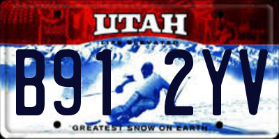 UT license plate B912YV