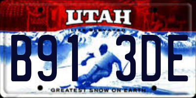 UT license plate B913DE
