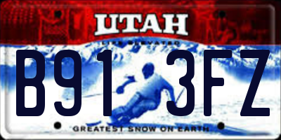 UT license plate B913FZ