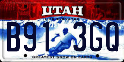 UT license plate B913GQ