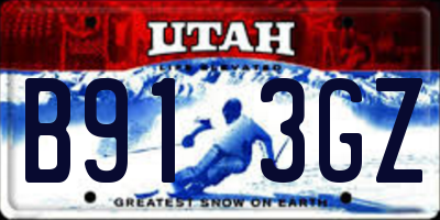 UT license plate B913GZ