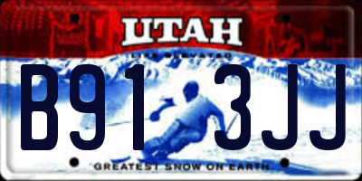 UT license plate B913JJ