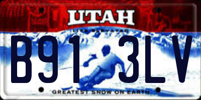 UT license plate B913LV