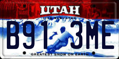 UT license plate B913ME