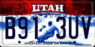 UT license plate B913UV