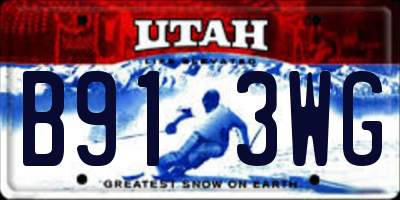 UT license plate B913WG