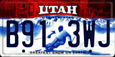 UT license plate B913WJ