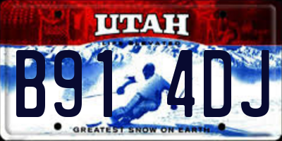 UT license plate B914DJ