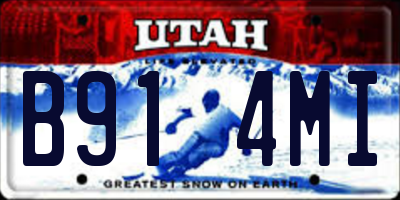 UT license plate B914MI