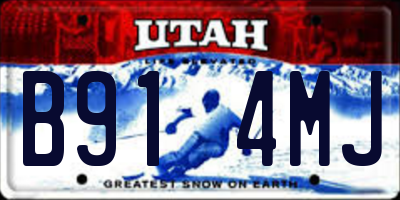 UT license plate B914MJ