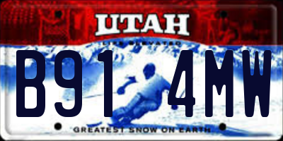 UT license plate B914MW