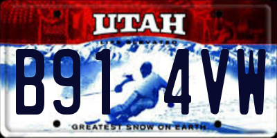 UT license plate B914VW