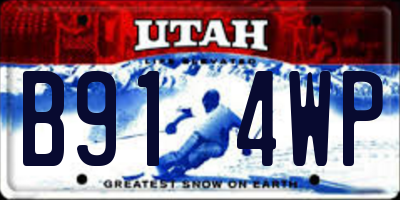 UT license plate B914WP