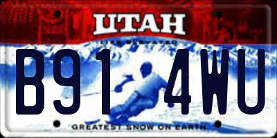 UT license plate B914WU