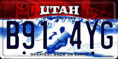 UT license plate B914YG