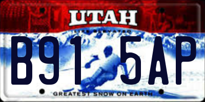 UT license plate B915AP