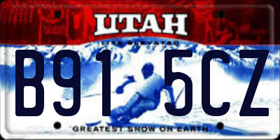 UT license plate B915CZ