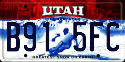UT license plate B915FC