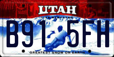 UT license plate B915FH