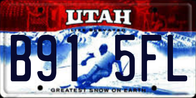 UT license plate B915FL