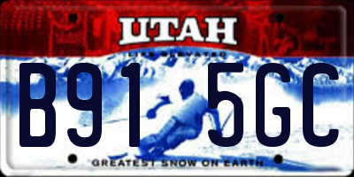 UT license plate B915GC