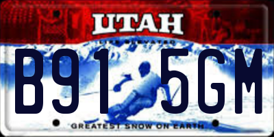 UT license plate B915GM