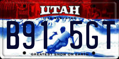 UT license plate B915GT