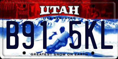 UT license plate B915KL