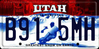 UT license plate B915MH