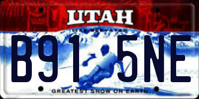UT license plate B915NE