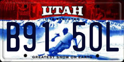UT license plate B915OL