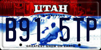 UT license plate B915TP
