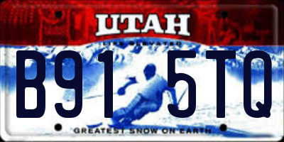 UT license plate B915TQ