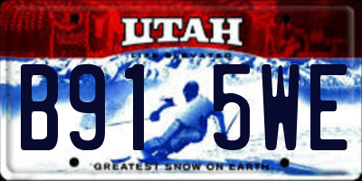 UT license plate B915WE