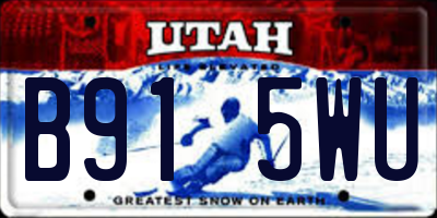 UT license plate B915WU