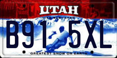 UT license plate B915XL